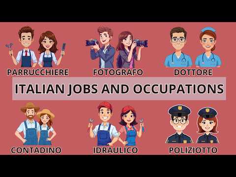 Видео: Названия профессий и должностей на итальянском языке с артиклями | (Уровень A1) |картинками и тестом