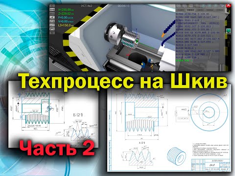 Видео: Технологический процесс на деталь Шкив, часть 2 (маршрутная карта). СПРУТ ТП.