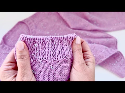 Видео: Эластичное красивое закрытие резинки 2x2. Как закрыть петли резинки. Вязание спицами.