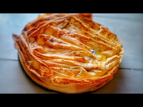 Видео: Пирог с вишней и заливкой из сметаны. ПОПРОБУЙТЕ -ОЧЕНЬ ВКУСНО! Тесто Фило рецепты