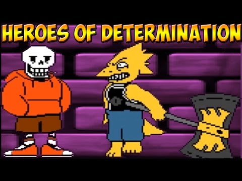 Видео: Undertale файтинг | Heroes of Determination | Underswap Papyrus