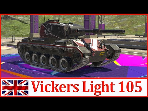 Видео: Vickers Light 105. Первые 100 боёв. Пабгер в Tanks Blitz