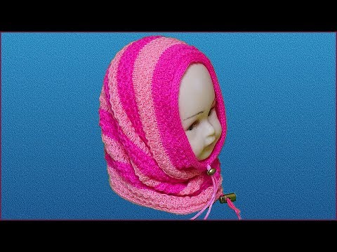 Видео: Снуд спицами для девочки. Вязание снуда спицами.