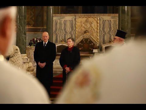 Видео: Княгиня Мария Луиза присъства на молебена за 90-ия си рожден ден