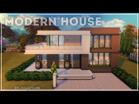 Видео: Современный дом I Строительство I Modern house I SpeedBuild + CC Links [The Sims 4]