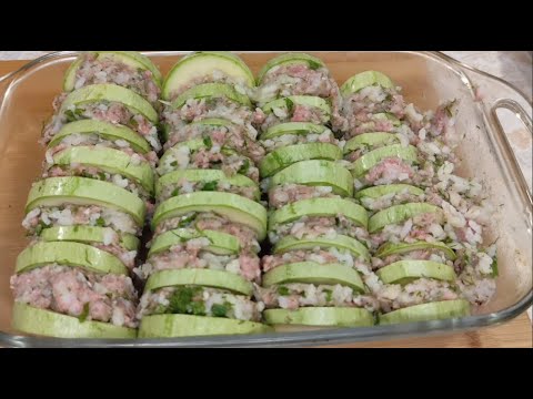 Видео: Лучше ГОЛУБЦОВ! Кабачки с фаршем в духовке быстро и легко!