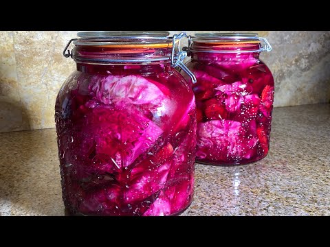 Видео: Կարմիր Թթու, որը թթվում է 3 օրում👌👍👍 Marinated Vegetables 👌👌Капуста Маринованная Быстрая