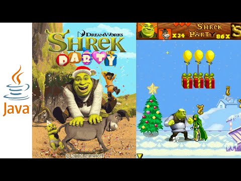 Видео: Shrek Party (Вечеринка Шрэка) - Полное прохождение java игры