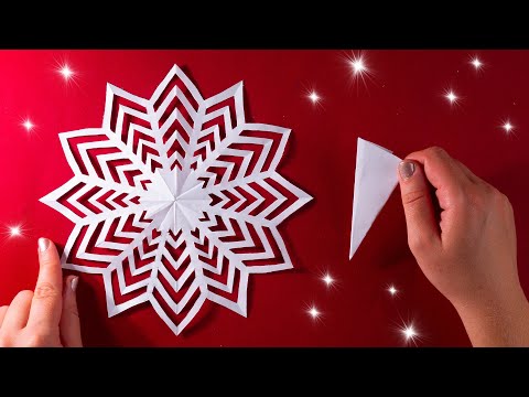 Видео: Як зробити сніжинку зірку з паперу на Новий рік чи Різдво [Легко і швидко]