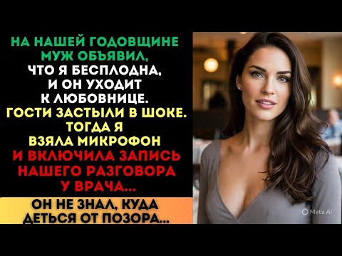 Видео: Муж объявил, что я бесплодна, и уходит. Но когда я включила запись нашего врача...