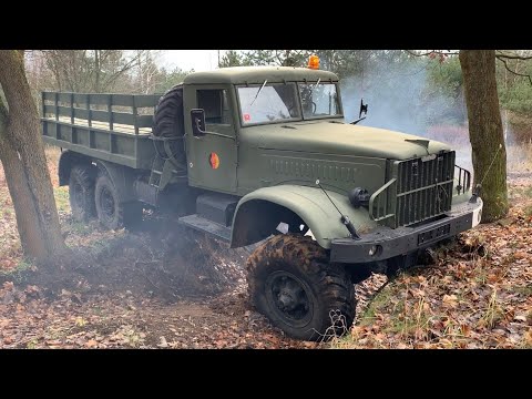 Видео: КрАЗ-214 in der Sandgrube 6x6 Offroad Оффроуд