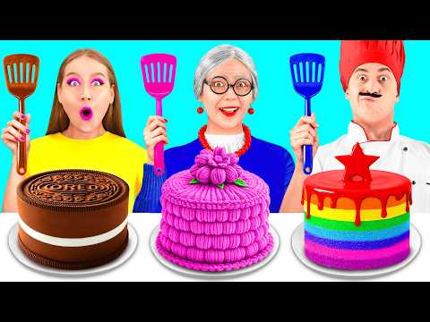 Видео: Кулинарный Челлендж: Я против Бабушки | Потрясающие Рецепты с Едой от PaRaRa Challenge