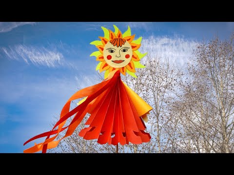 Видео: Как сделать Масленицу из бумаги/ Поделки на Масленицу