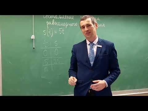 Видео: Построение графиков равномерного прямолинейного движения