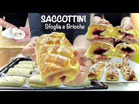 Видео: БРИОШИ SACCOTTINI SFOGLIATI с МАРМАЛАТОЙ easy с бриошами и слоеным тестом