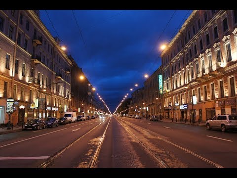 Видео: Литейный проспект, Загородный и Владимирский проспект полностью в Санкт-Петербурге