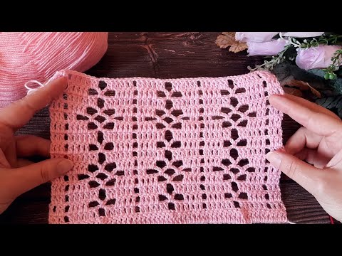 Видео: ✌ЛЕГКО и ПРОСТО вяжем узор с ажурными дорожками КРЮЧКОМ.♥️ (N 188)