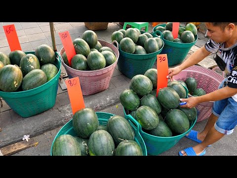 Видео: много видов! Посмотрите видео о крутых фруктах на тайских улицах и традиционных рынках