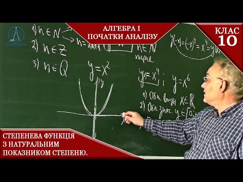 Видео: Курс 4(4). Заняття №8.1. Степенева функція з натуральним показником степеню. Алгебра 10.