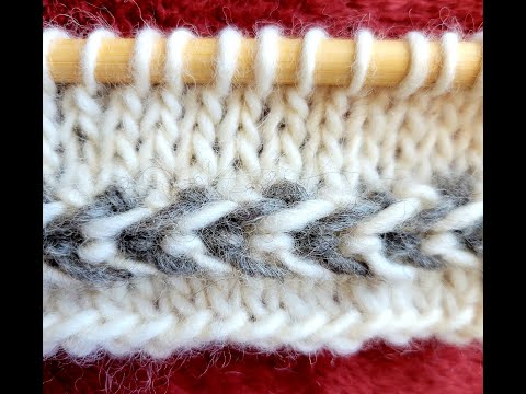 Видео: Латвийска плитка на две игли, ляво ориентирана / Knitting Latvian Braid using two needles - flat