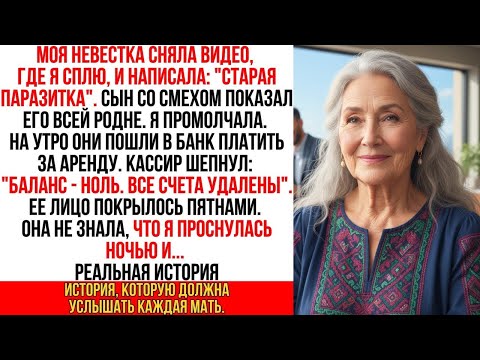 Видео: Невестка выложила видео, где я сплю. Сын показал его семье. Но на следующий день их банковский счет…