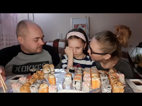 Видео: Мукбанг/Mukbang/Роллы 72шт.🍣Суши/Rolls 72/Sushi/Хейтеры довели Алису до слез😭Читаем комментарии😔