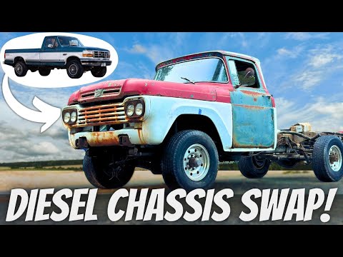 Видео: Замена шасси за выходные! Классический грузовик Ford на дизельный F-250 7.3!