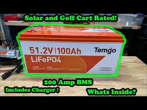 Видео: Обзор, тестирование и разборка аккумулятора Temgo 48 В 100 А·ч LiFePO4 для гольф-кара - 749$