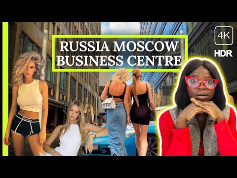 Видео: 🌆 Прогулка по деловому району Москвы / Русские девушки и городская атмосфера 🔥 4K HDR | Реакция