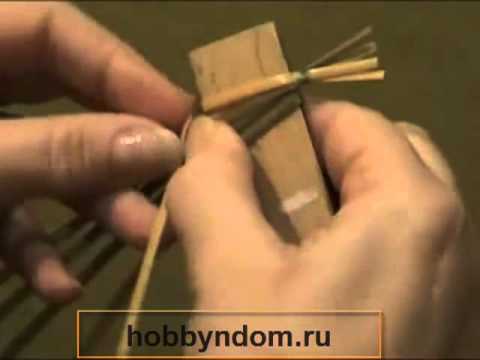 Видео: Плетение из соломы Снежинка.mp4