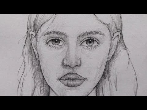Видео: Как нарисовать красивое женское лицо по методу Лумиса | Рисуем красивое женское лицо шаг за шагом