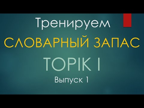 Видео: Тренажер по словарю TOPIK I. Выпуск 1/20. Карточки