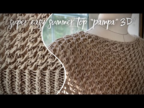 Видео: Вяжем быстро: за 1 день!!! Классный топ “Pampa” самой красивой сеткой! Super easy summer top! 🔥🔥🔥