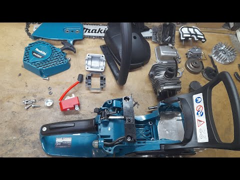 Видео: Замена поршневой группы на новой бензопиле Makita EA3202S. Ч1 - разбор