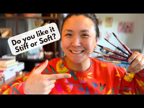 Видео: Сравнение круглых кистей для акварели Princeton и лучшей кисти для новичков.