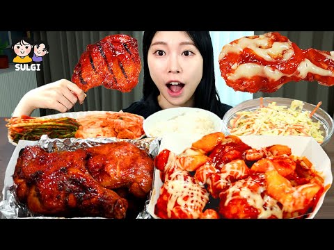 Видео: АСМР МУКБАНГ| Жареная курица с приправами, курица по-ямейски, рис, кимчи.