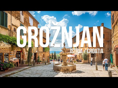 Видео: Grožnjan, Хорватия: Прогулка по художническому городку на холме в Истрии
