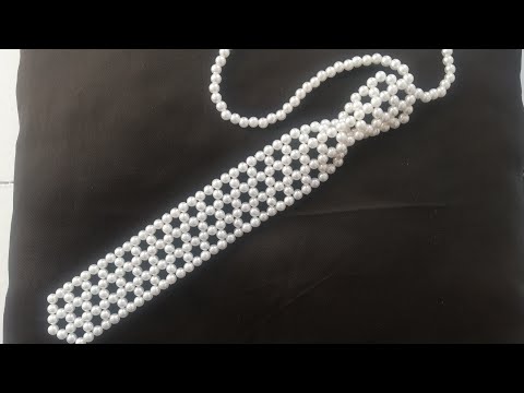 Видео: DIY Галстук из бусин Вариант #2. Часть #1.