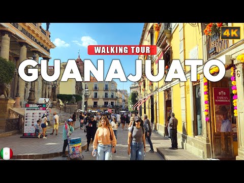 Видео: Гуанахуато, Мексика — пешеходная экскурсия по историческому центру Гуанахуато в формате 4K