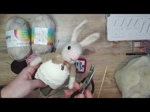 Видео: 1 часть.Вяжем зайчика крючком  по мастер-классу. Материалы и инструменты. @softbunnyforbaby