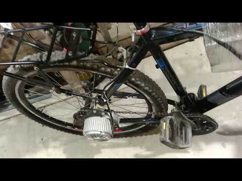 Видео: Велик с навесным электромоторчиком MY1018 36V 450W