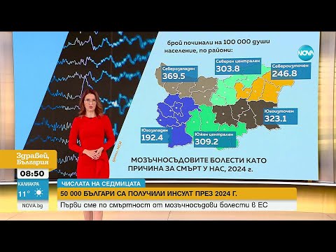 Видео: „Числата на седмицата“: Смъртността от мозъчносъдови болести у нас - над 4 пъти по-висока от среднат