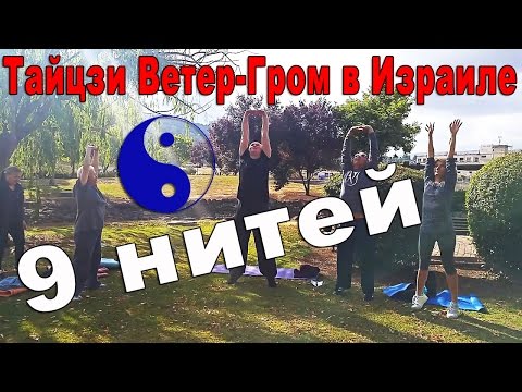 Видео: Тайцзи Ветер-Гром в Израиле. Гимнастика для позвоночника "9 нитей"