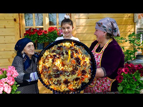Видео: УЗБЕКСКИЙ ПЛОВ: Бабушка приготовила традиционный узбекский плов с мясом! Солнечный день