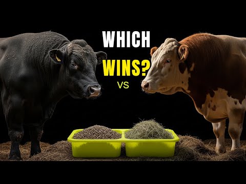 Видео: Что едят мясные коровы на откормочных площадках и на пастбище?