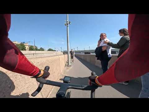 Видео: Велопрогулка по Санкт-Петербургу на Twitter Gravel v3 и Sava Aurora. Набережные вдоль Невы.