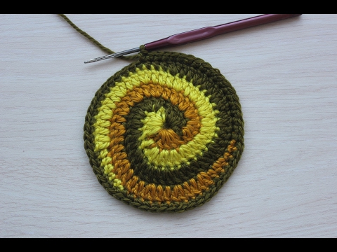 Видео: Вязание крючком. Урок 15.2 -  Круг спираль (завершение) | Spiral crochet circle motif