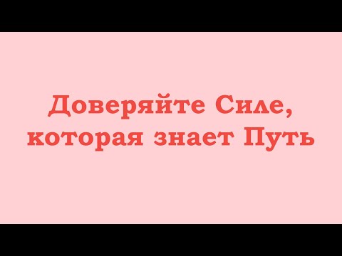 Видео: Доверяйте Силе, которая знает Путь