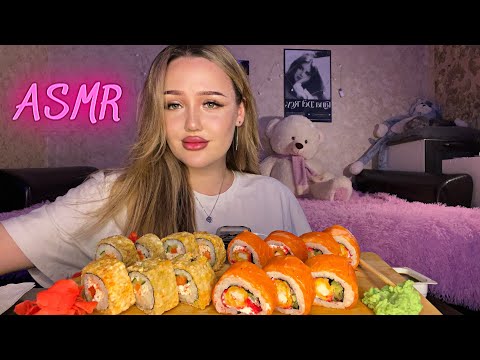 Видео: асмр мукбанг роллы🫀 | asmr 🏡💕