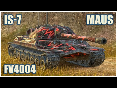 Видео: Maus, ИС-7 & FV4004 Conway • WoT Blitz Gameplay